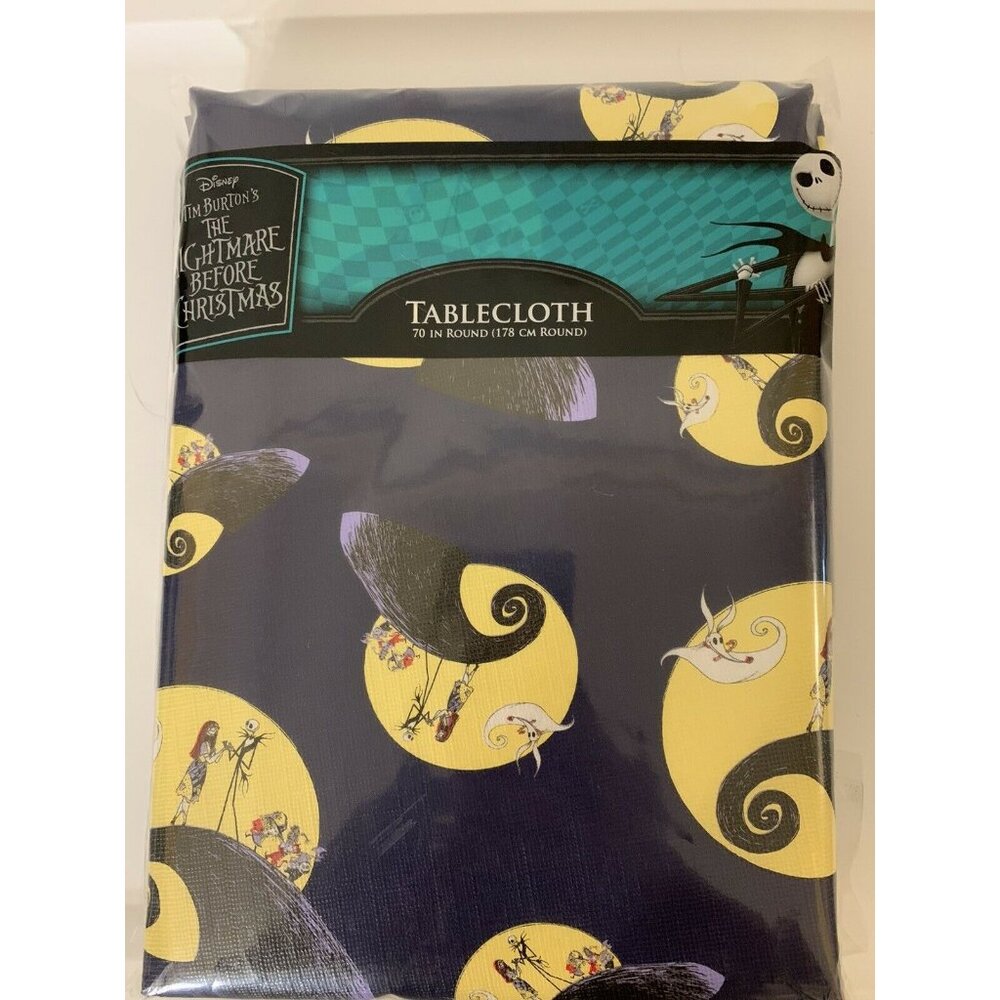 NEW "The Nightmare Before Christma -‎ 70" Round Purple PEVA Tablecloth